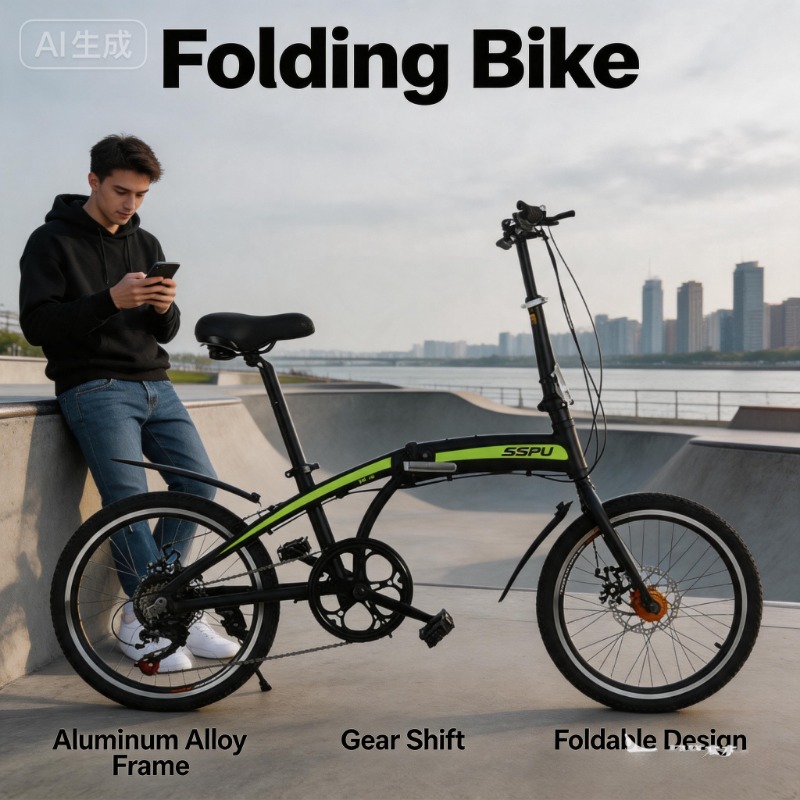 Commuting With Bike - 초경량 20인치 접이식 자전거 - 알루미늄