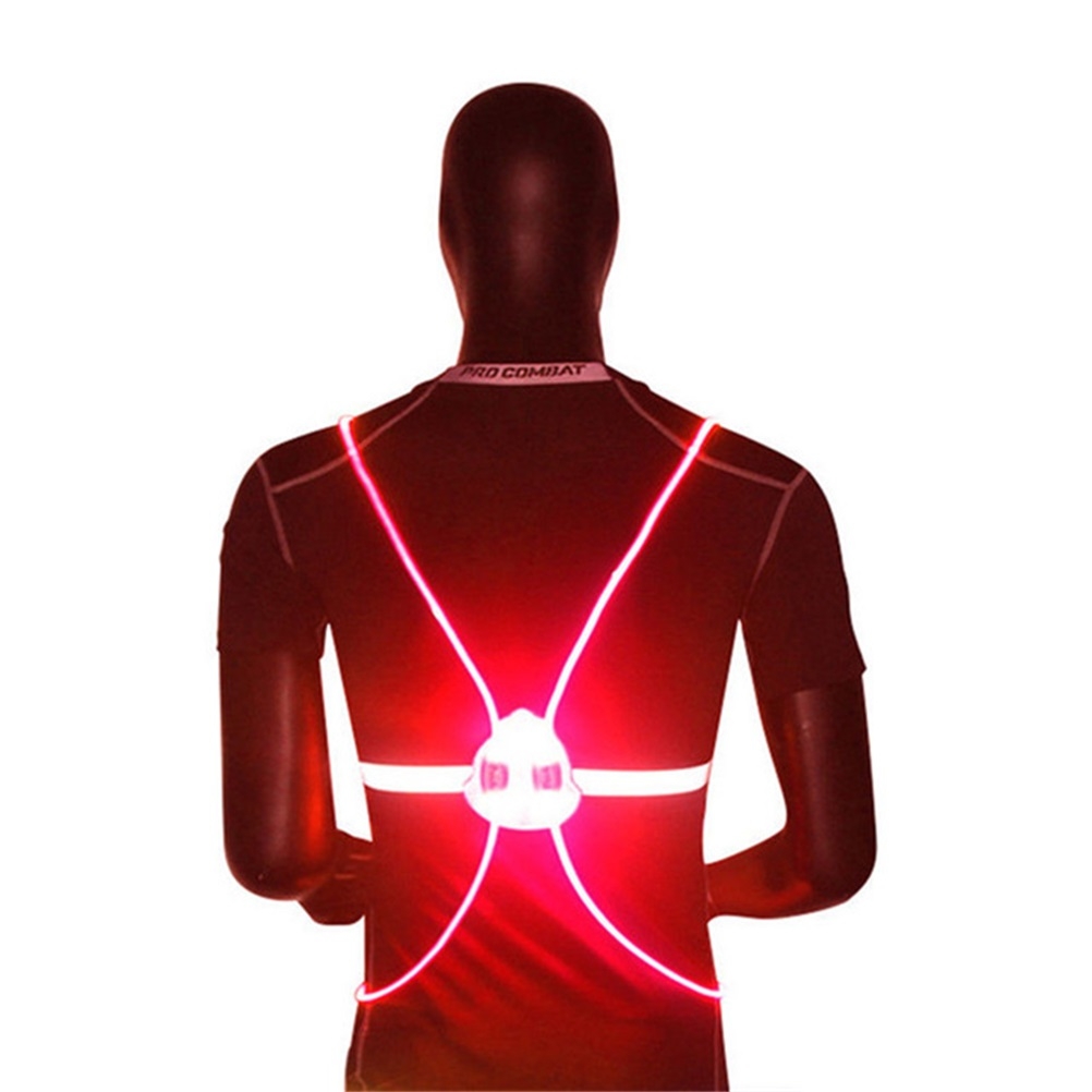 Reflective Vest Cycling - 야외용 360도 반사 LED 플래시 운전