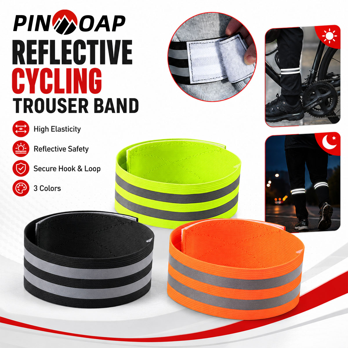 Cycling Commuter Trousers - PINMOAP 1/2개 자전거 바지 다리 스트랩