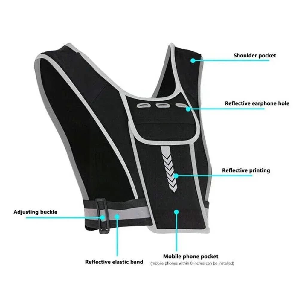 1Pcs 반사 러닝 조끼, 통기성 경량 러닝 조끼, 사 - Reflective Vest Cycling 리뷰 및 가격