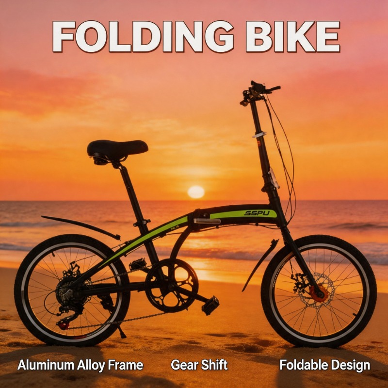 20인치 경량 알루미늄 합금 접이식 자전거 휴대용 7단 - Commuting With Bike 리뷰 및 가격