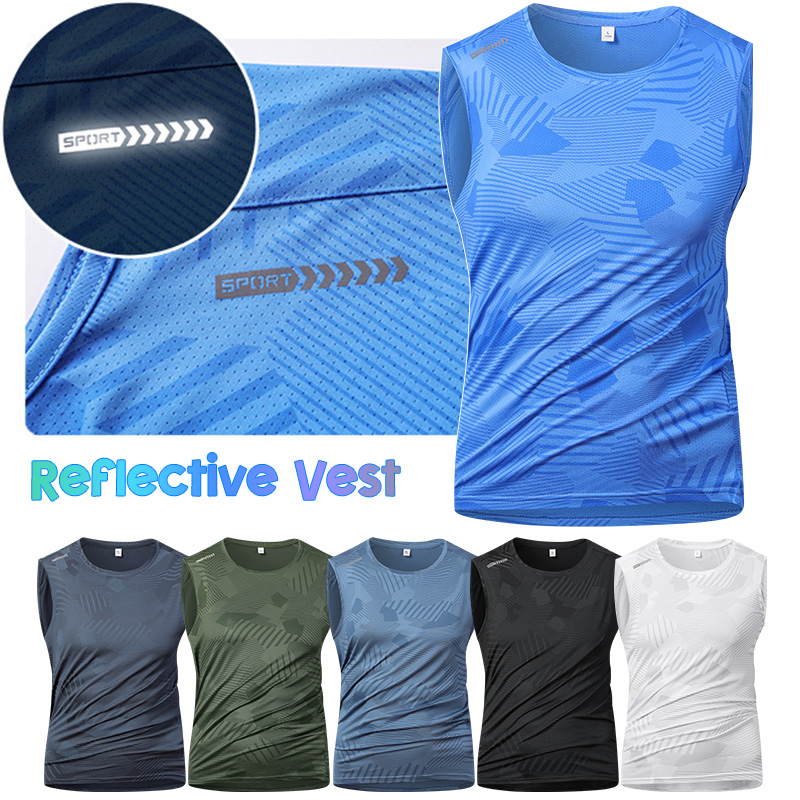 남성용 반사 조끼 여름 통기성 아이스 실크 피트니스 스 - Reflective Vest Cycling 리뷰 및 가격