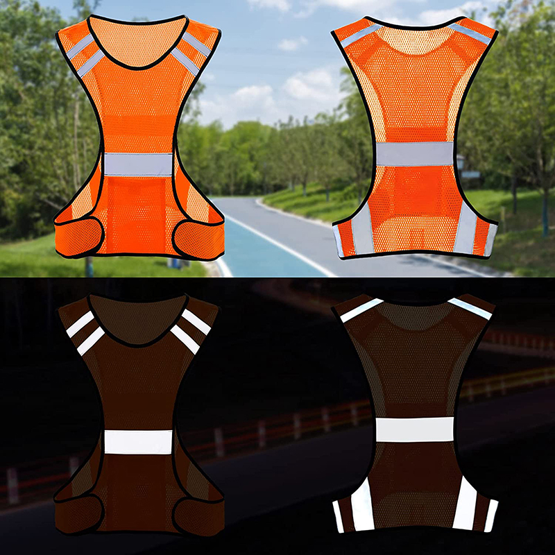 가시성 형광 메쉬 반사 안전 조끼 야간 달리기 및 사이 - Reflective Vest Cycling 리뷰 및 가격