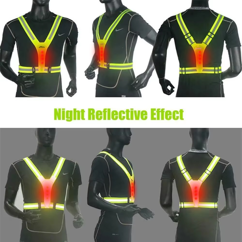 LED 러닝 조끼 반사 발광 스트랩 고가시성 야간 러닝 - Reflective Vest Cycling 리뷰 및 가격