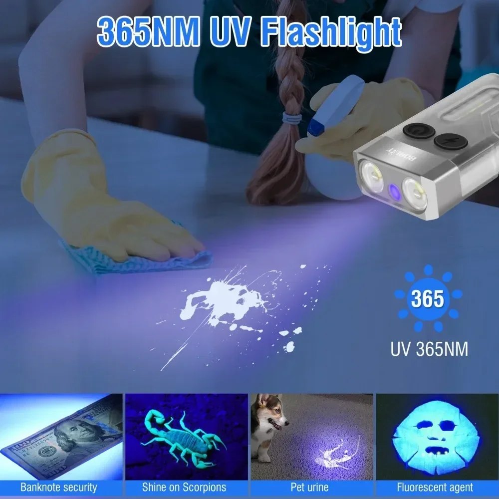 BORUiT V10 키체인 UV LED EDC 형광 플 - Cycling To Work 리뷰 및 가격