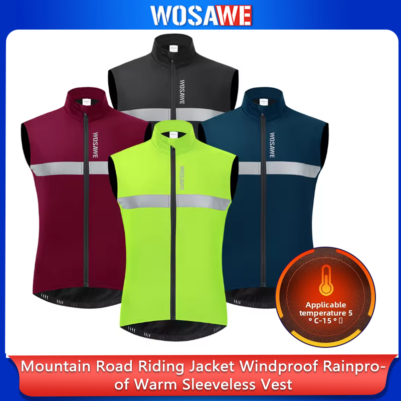 WOSAWE 남성용 사이클링 조끼 겨울용 따뜻한 방풍  - Reflective Vest Cycling 리뷰 및 가격