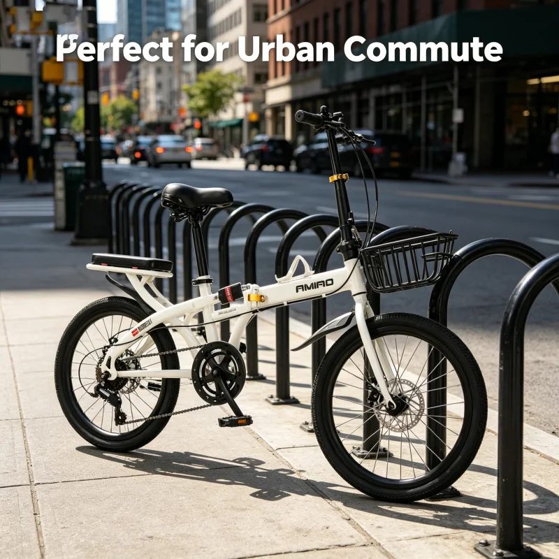흰색 스포크 휠 뒷좌석 프레임 20인치 접이식 자전거  - Commuting With Bike 리뷰 및 가격